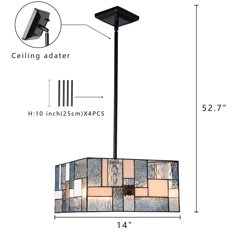 2 - Light Shaded Rectangle Pendant
