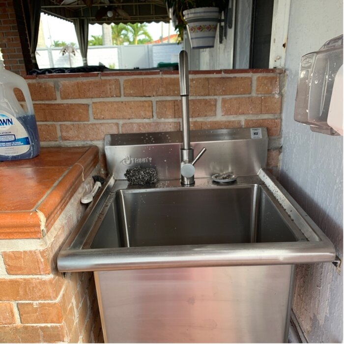 21.5" L x 24" W Free standing Laundry sink with Faucet