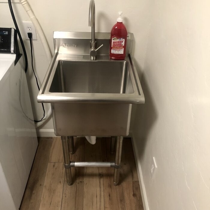21.5" L x 24" W Free standing Laundry sink with Faucet