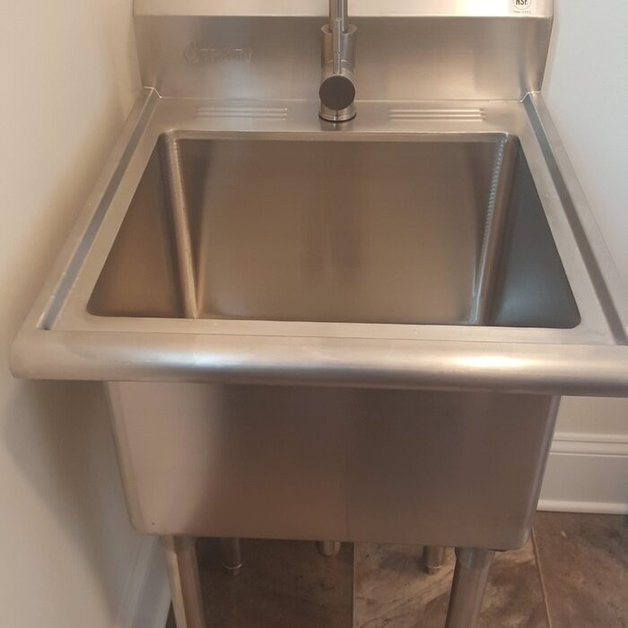 21.5" L x 24" W Free standing Laundry sink with Faucet
