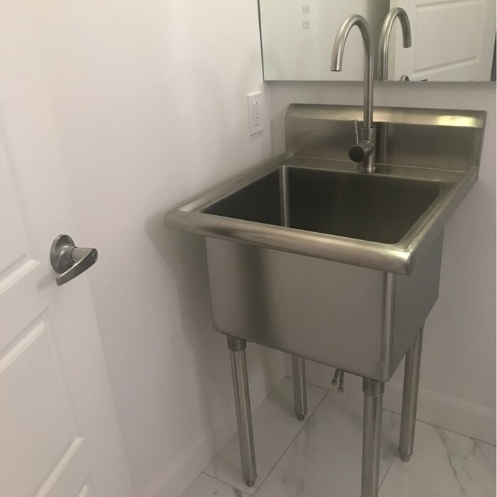 21.5" L x 24" W Free standing Laundry sink with Faucet