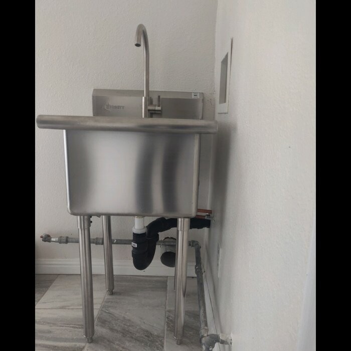 21.5" L x 24" W Free standing Laundry sink with Faucet