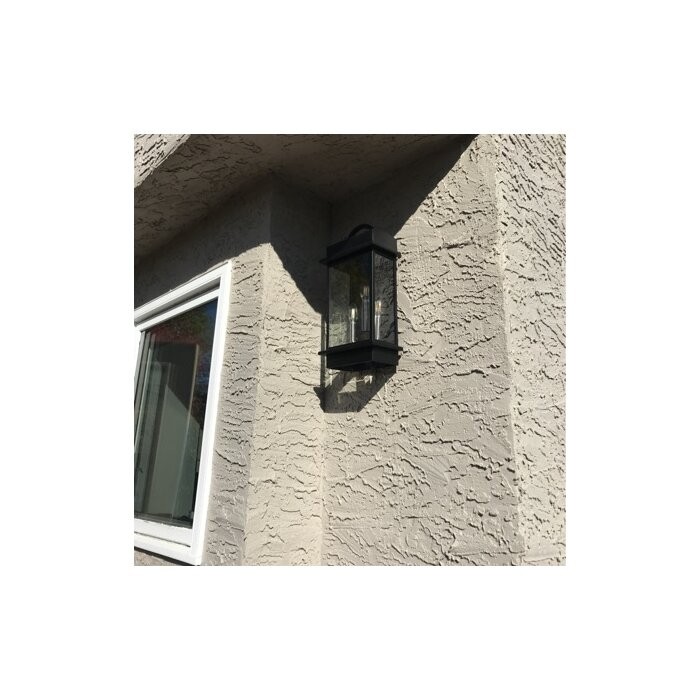 3 - Bulb 19.625'' H Beveled Glass Outdoor Wall Lantern
