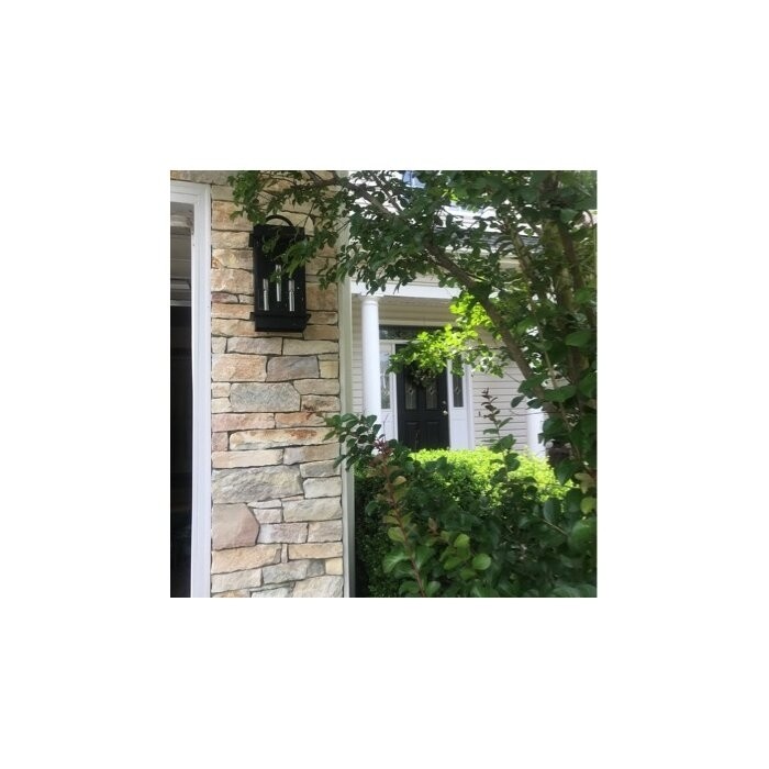 3 - Bulb 19.625'' H Beveled Glass Outdoor Wall Lantern