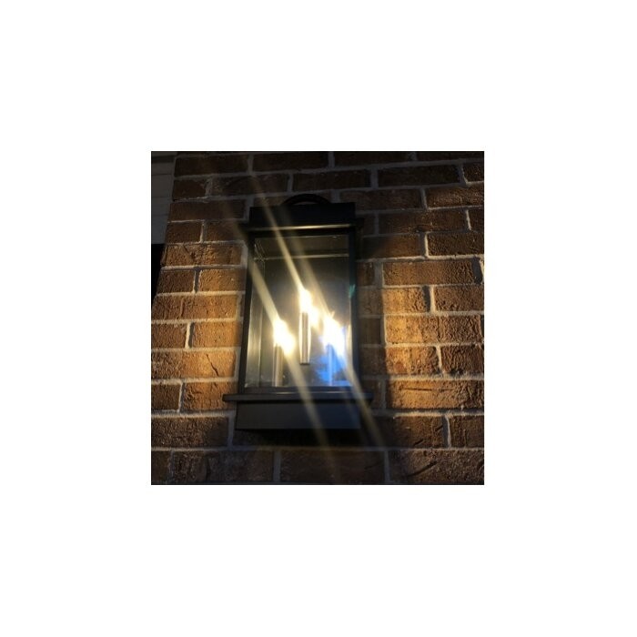 3 - Bulb 19.625'' H Beveled Glass Outdoor Wall Lantern
