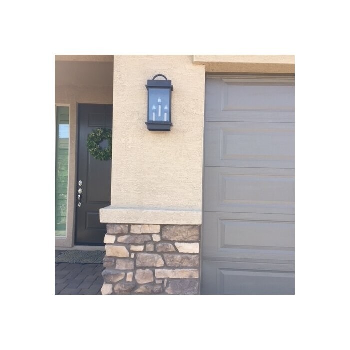 3 - Bulb 19.625'' H Beveled Glass Outdoor Wall Lantern