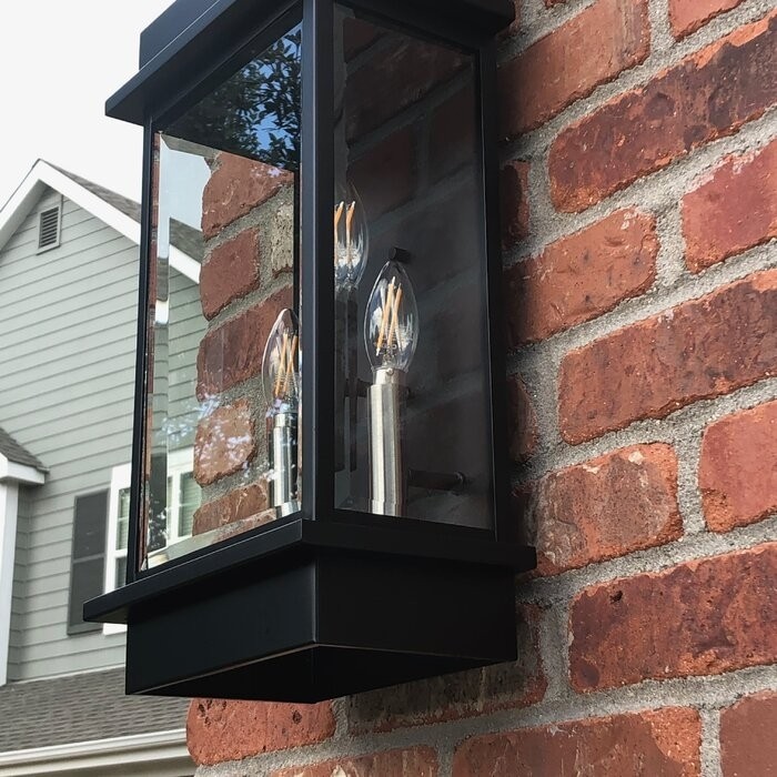 3 - Bulb 19.625'' H Beveled Glass Outdoor Wall Lantern