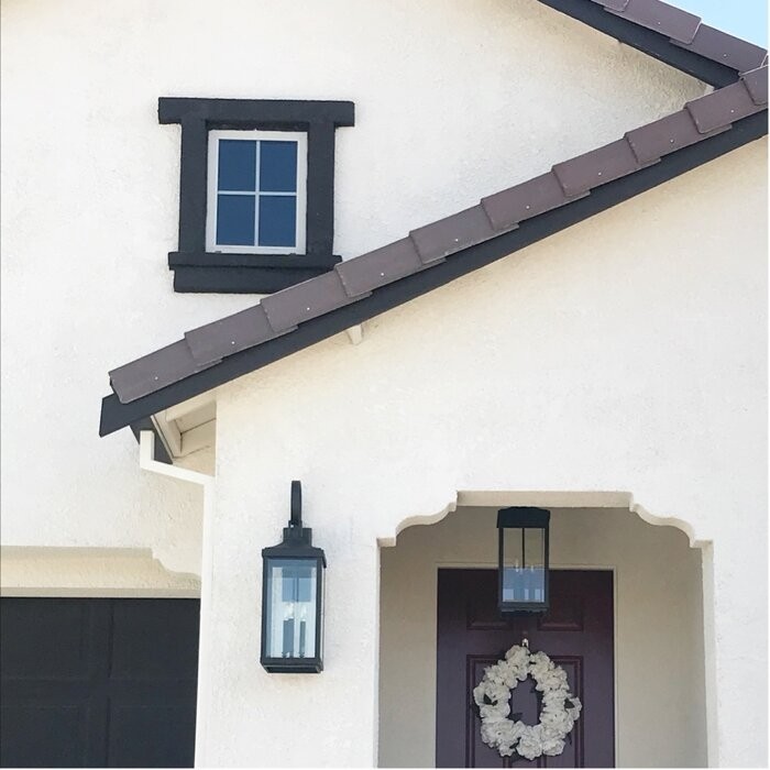 3 - Bulb 30.62'' H Beveled Glass Outdoor Wall Lantern
