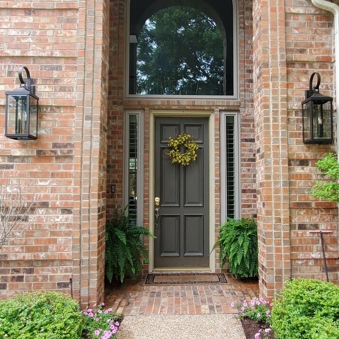 3 - Bulb 30.62'' H Beveled Glass Outdoor Wall Lantern