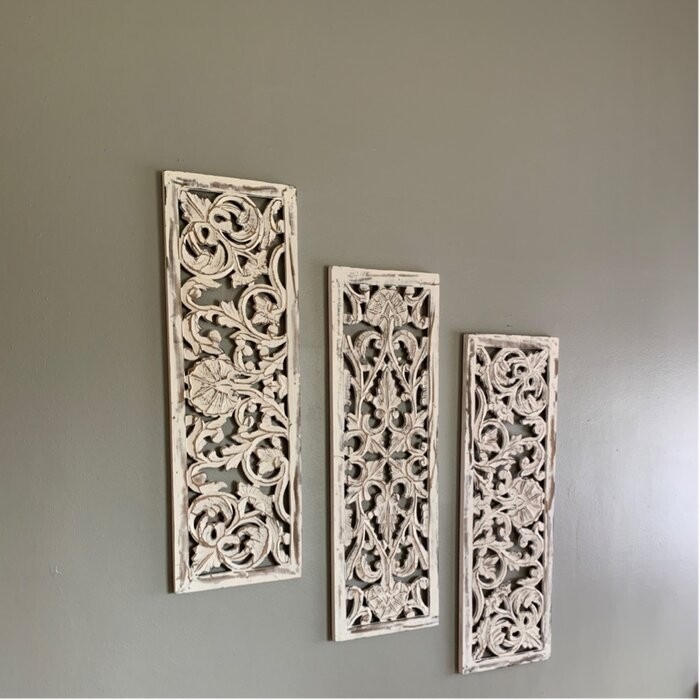 3 Piece Carved Ornate Wall Décor Set