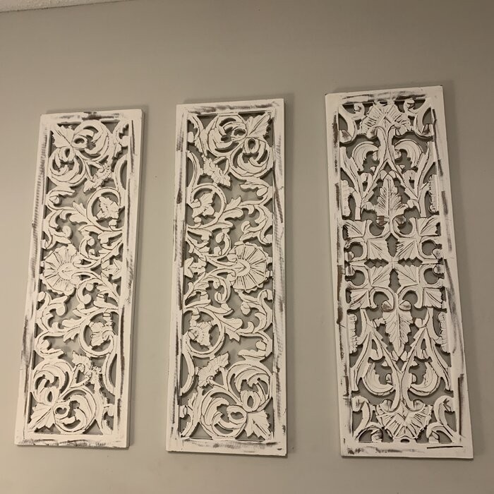 3 Piece Carved Ornate Wall Décor Set