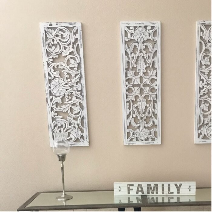 3 Piece Carved Ornate Wall Décor Set