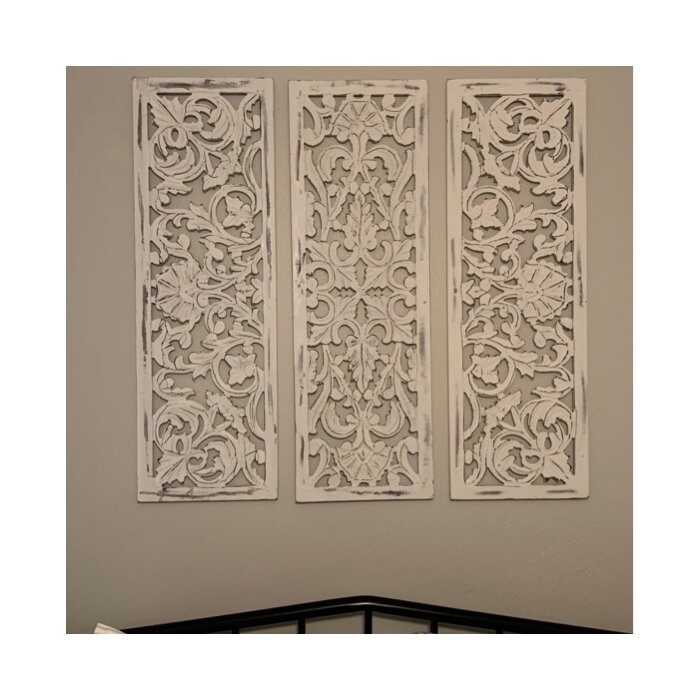 3 Piece Carved Ornate Wall Décor Set