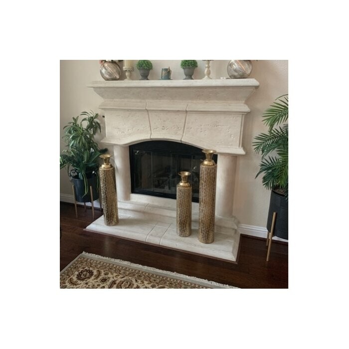 3 Piece Pesina Gold Metal Floor Vase Set