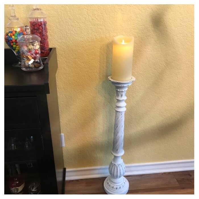 35.75" Wood Candlestick