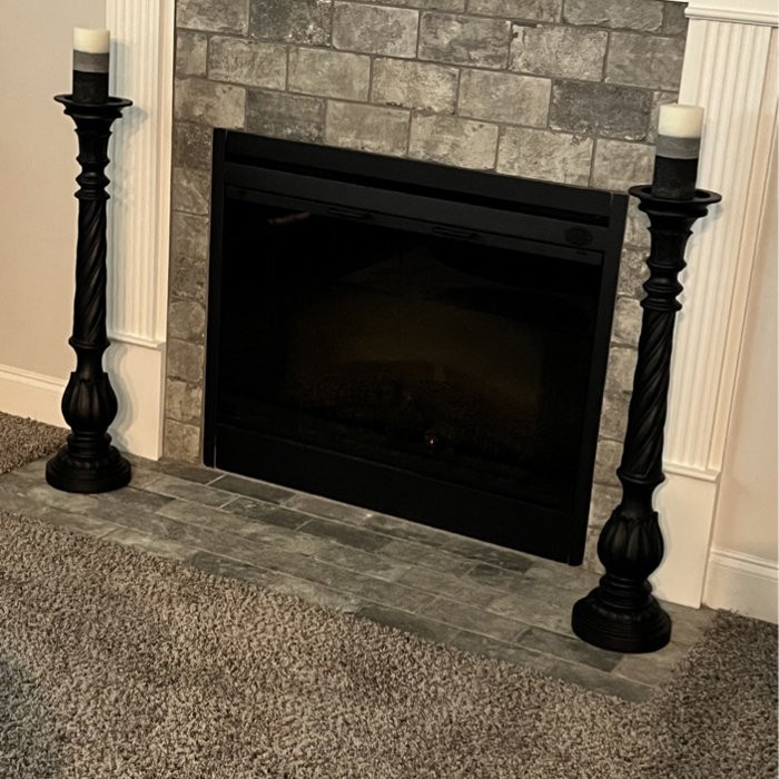 35.75" Wood Candlestick