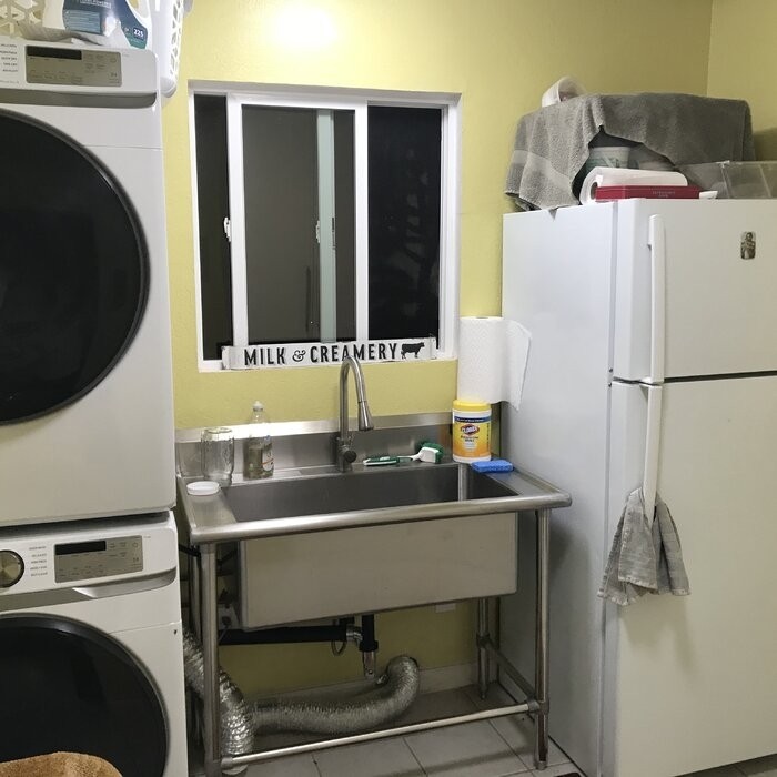 42" L x 24" W Free Standing Laundry Sink with Faucet