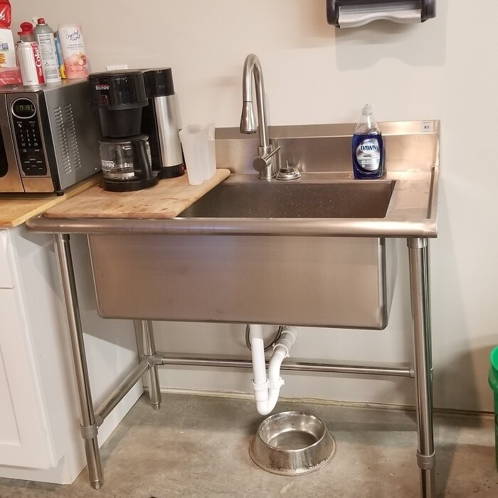 42" L x 24" W Free Standing Laundry Sink with Faucet