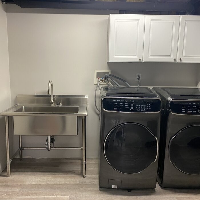 42" L x 24" W Free Standing Laundry Sink with Faucet