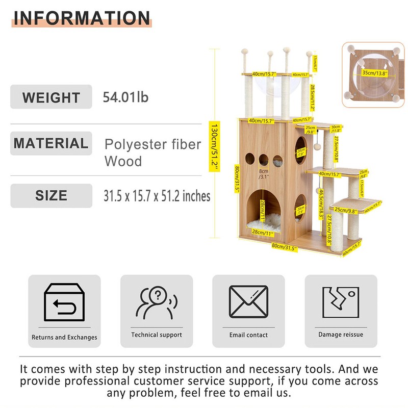 52" Tavion Multi-level Cat Tree