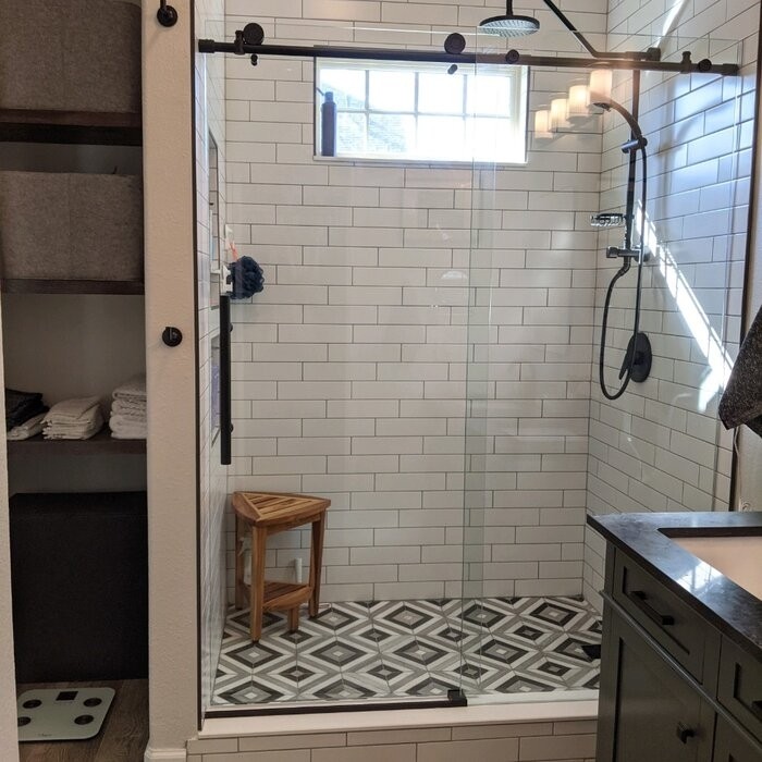 56" - 60" W x 76" H Single Sliding Frameless Shower Door
