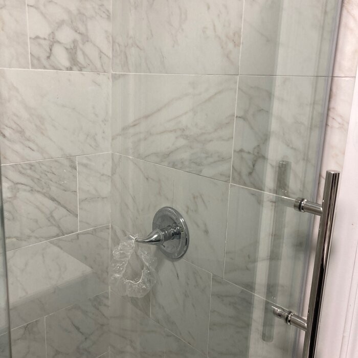 56" - 60" W x 76" H Single Sliding Frameless Shower Door