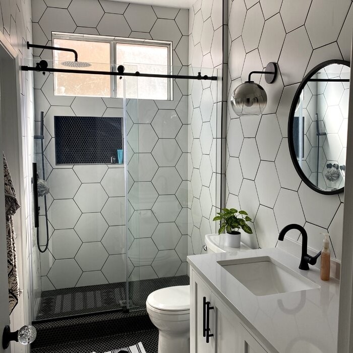 56" - 60" W x 76" H Single Sliding Frameless Shower Door