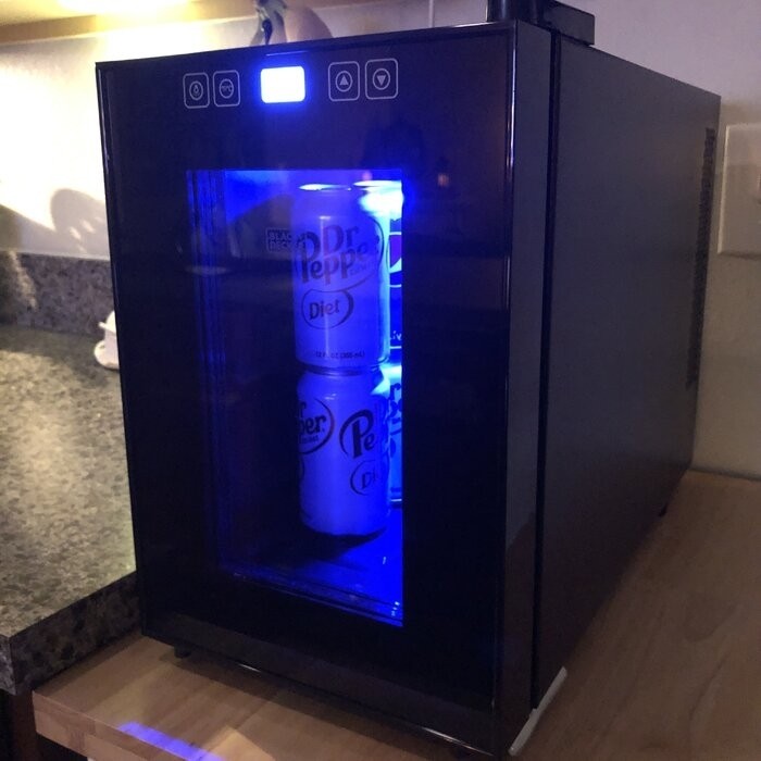 6 Bottle LED Display Single Zone Freestanding Wine Refrigerator