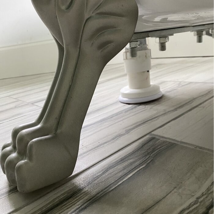 68.9" x 31" Clawfoot Soaking Acrylic Bathtub