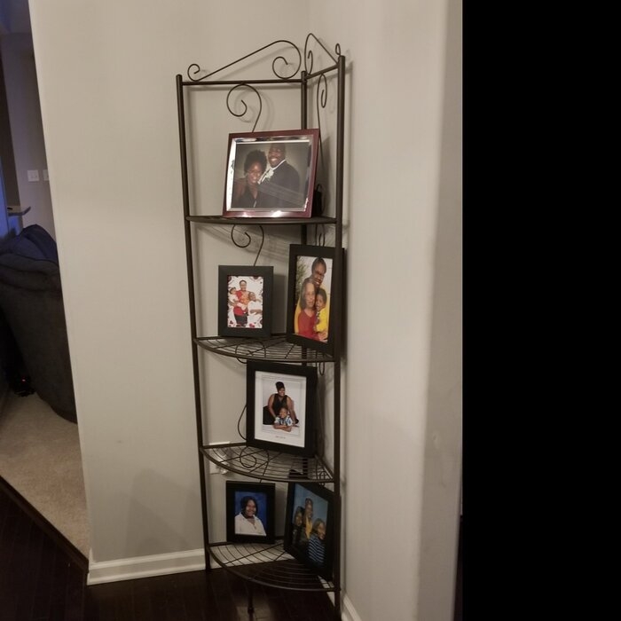 70'' H x 22.5'' W Steel Corner Bookcase