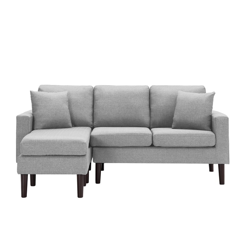 77.2" Wide Reversible Sofa & Chaise with Ottoman