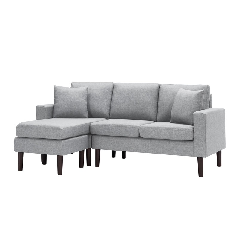 77.2" Wide Reversible Sofa & Chaise with Ottoman