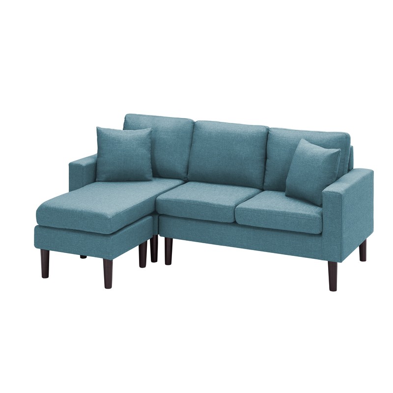 77.2" Wide Reversible Sofa & Chaise with Ottoman