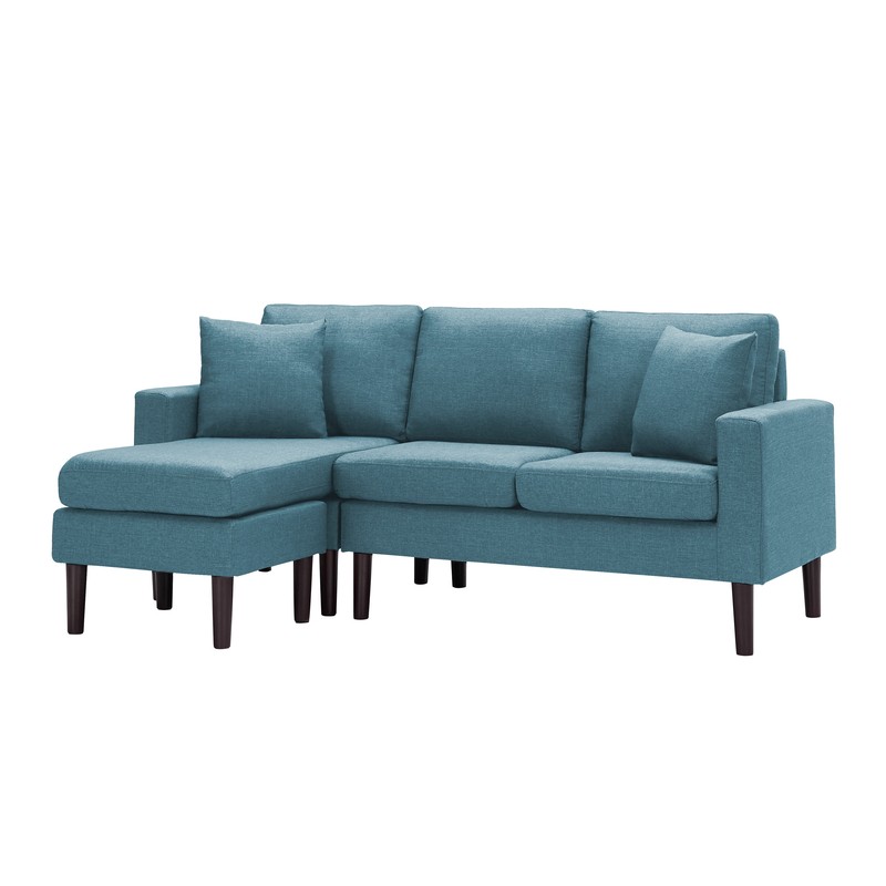 77.2" Wide Reversible Sofa & Chaise with Ottoman