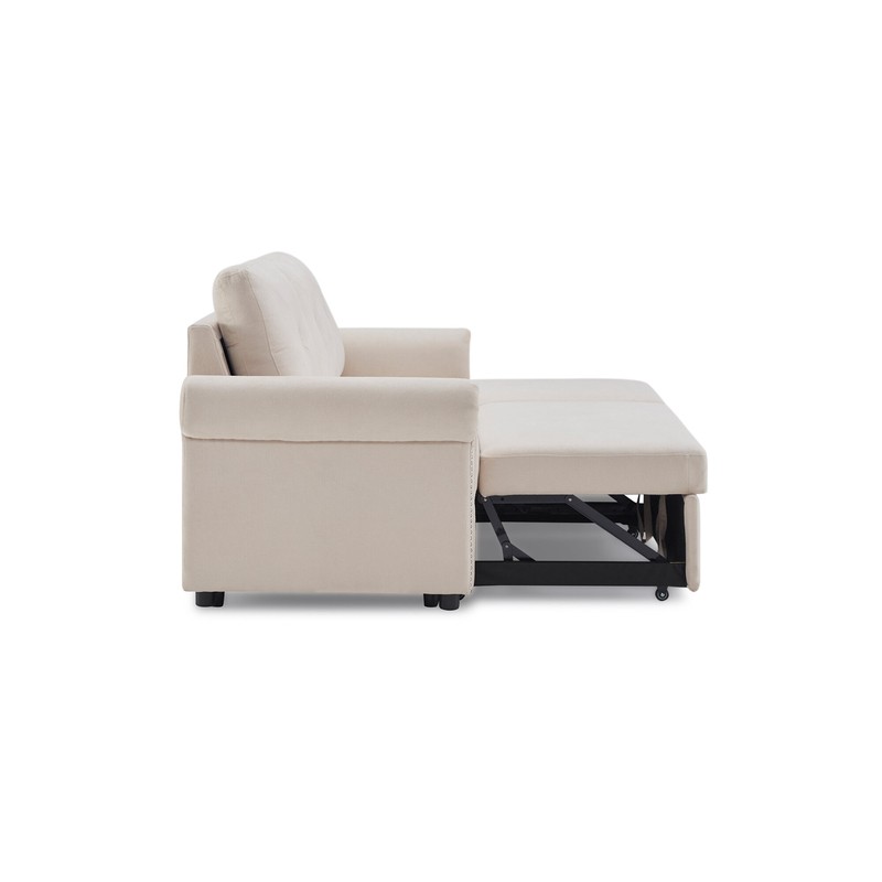 83" Sleeper Sofa Bed Convertible Sectional Sofa Couch, 3-Seater L-Shape Corner Couch With Storage For Living Room Apartment