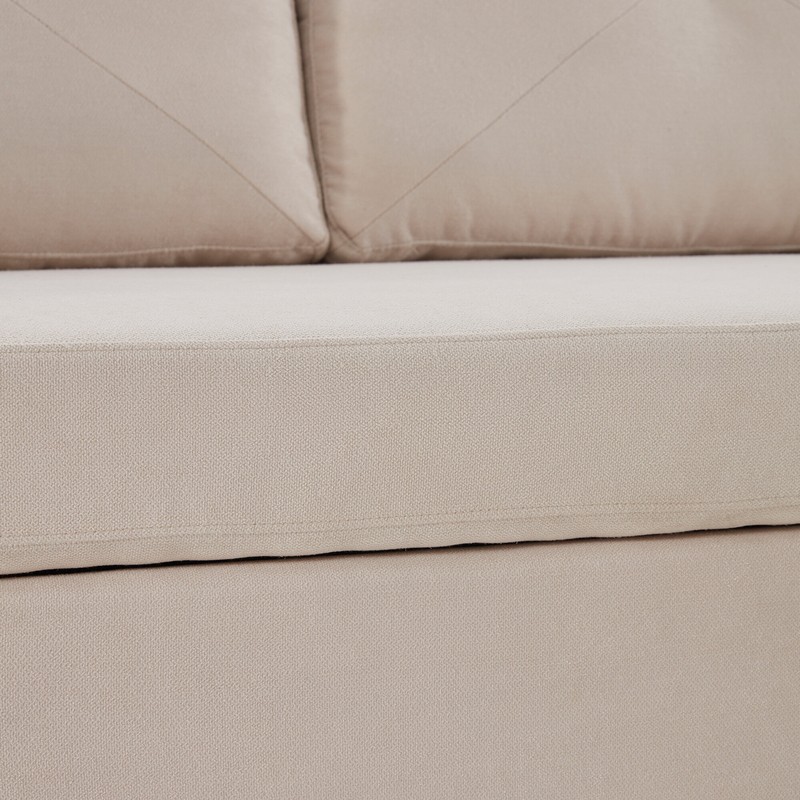 83" Sleeper Sofa Bed Convertible Sectional Sofa Couch, 3-Seater L-Shape Corner Couch With Storage For Living Room Apartment
