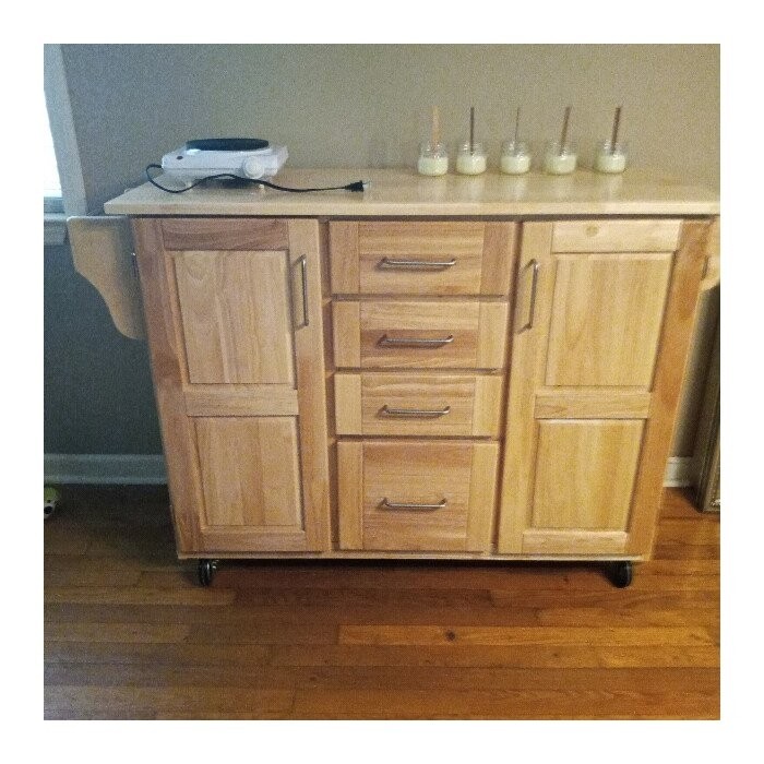 Aadham 52.5'' Wide Rolling Kitchen Cart