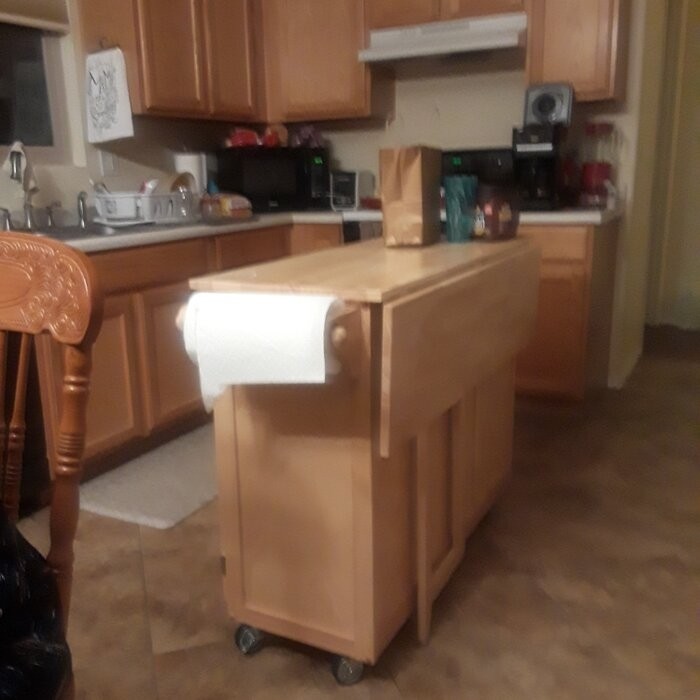 Aadham 52.5'' Wide Rolling Kitchen Cart