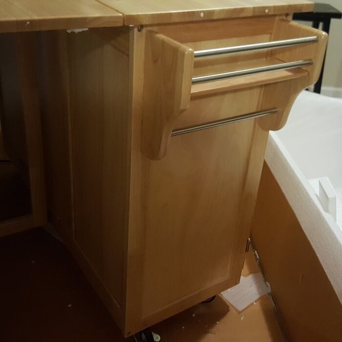 Aadham 52.5'' Wide Rolling Kitchen Cart