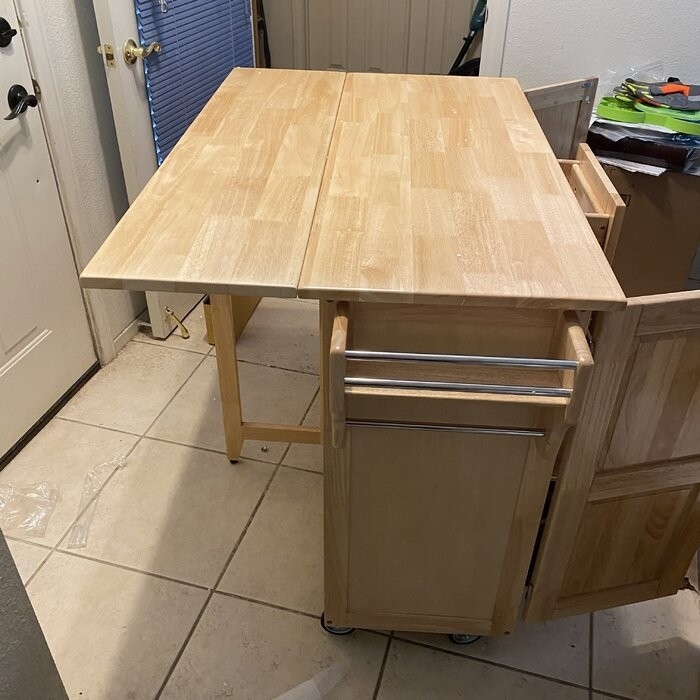 Aadham 52.5'' Wide Rolling Kitchen Cart