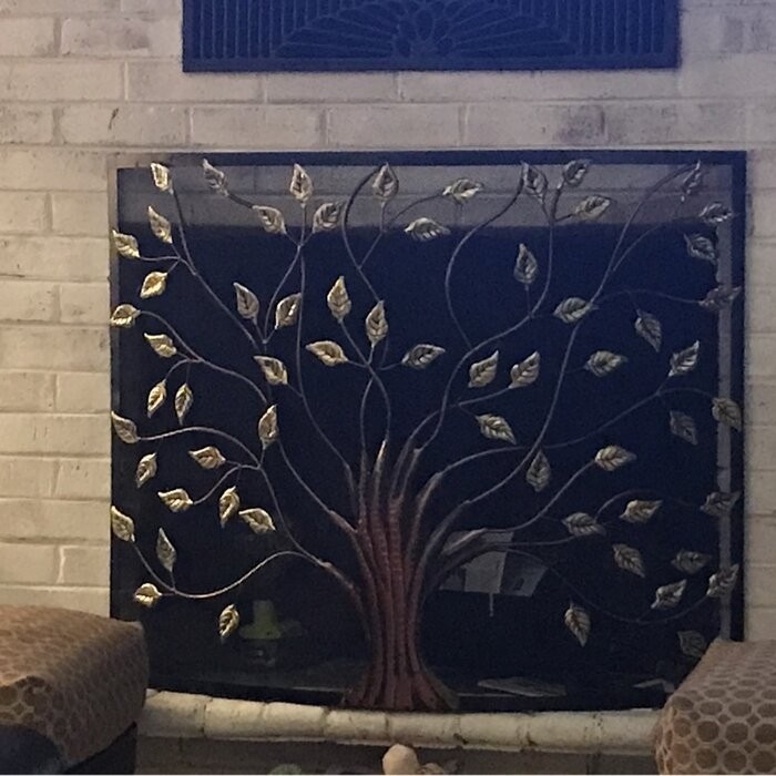 Aashay Single Panel Iron Fireplace Screen