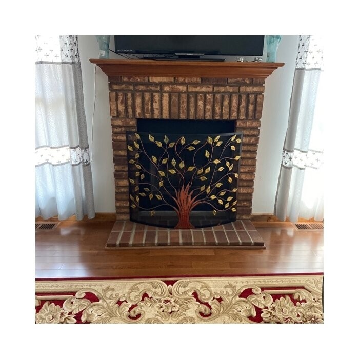 Aashay Single Panel Iron Fireplace Screen