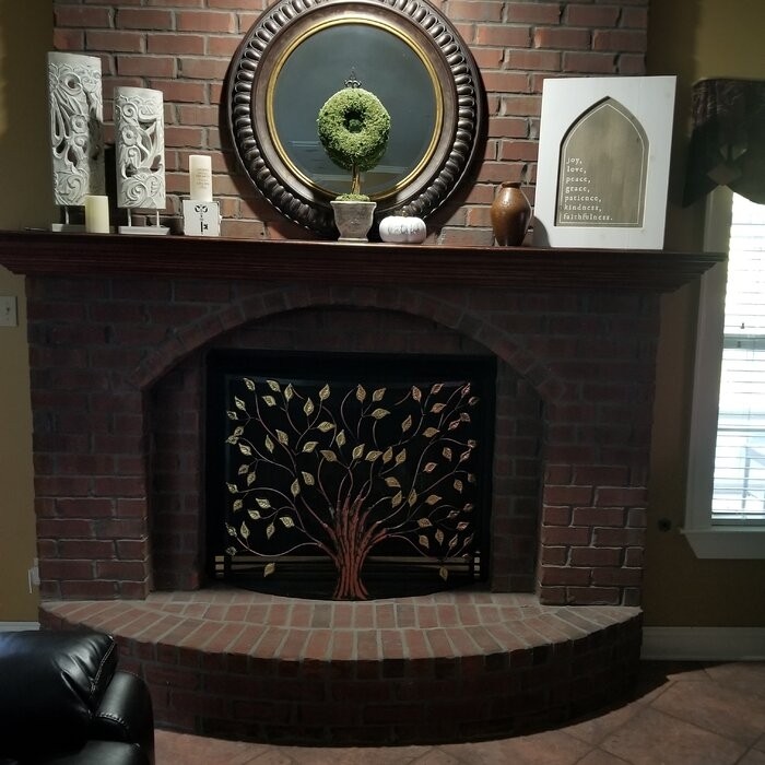 Aashay Single Panel Iron Fireplace Screen