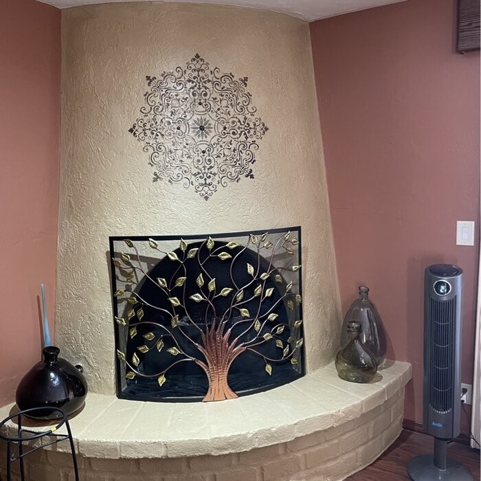 Aashay Single Panel Iron Fireplace Screen