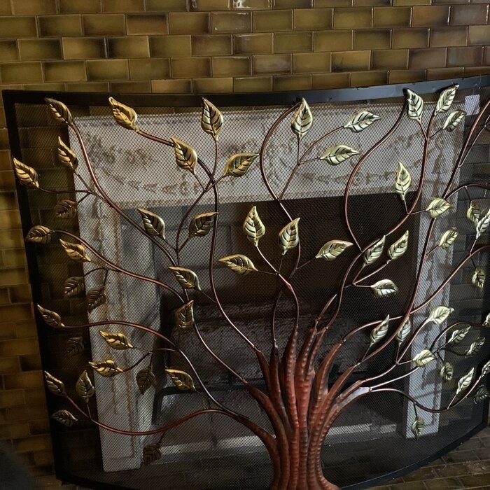 Aashay Single Panel Iron Fireplace Screen