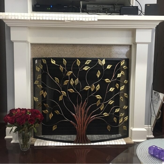 Aashay Single Panel Iron Fireplace Screen