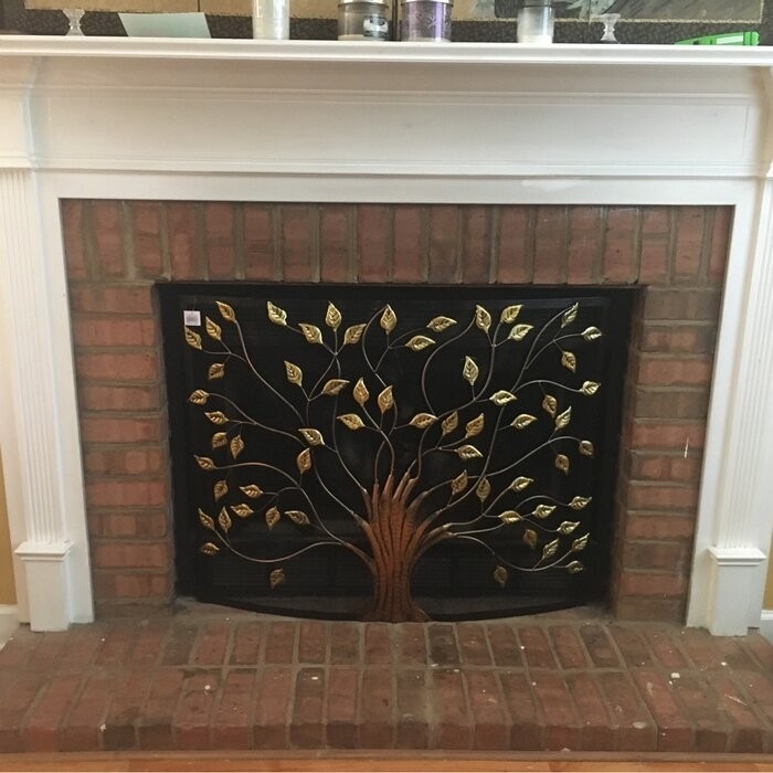 Aashay Single Panel Iron Fireplace Screen