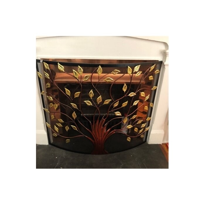 Aashay Single Panel Iron Fireplace Screen