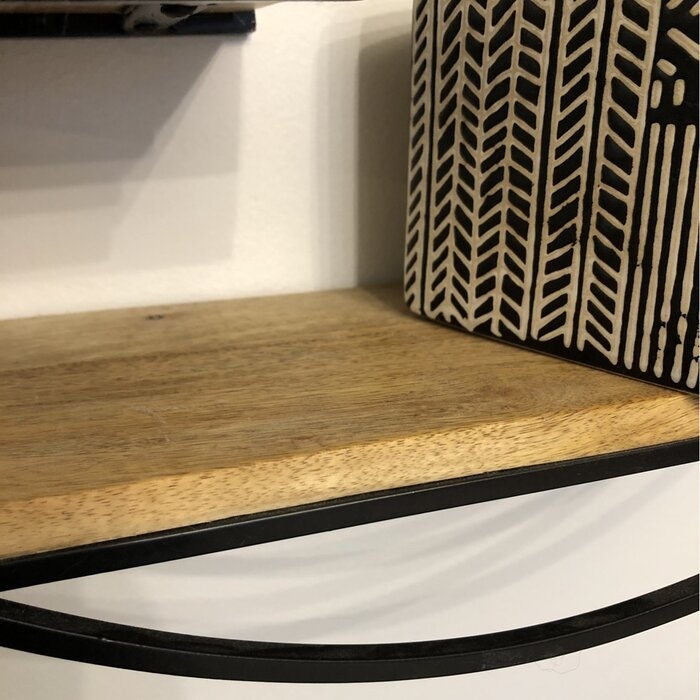 Aberdeen 3 Piece Circle Mango Wood Accent Shelf