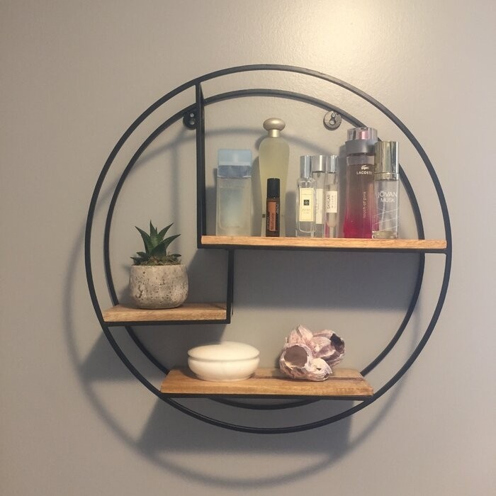 Aberdeen 3 Piece Circle Mango Wood Accent Shelf
